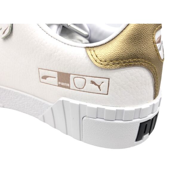 PUMA Cali Hacked Metallic Gold White Sneakers Women's size  8 - Picture 8 of 12